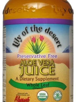 LILY - Preservative Free Whole Leaf Aloe Vera Juice - 16 fl. oz. (473 ml) Online now