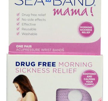 SEA-BAND - Mama! Acupressure Wrist Bands - 1 Pair Hot on Sale