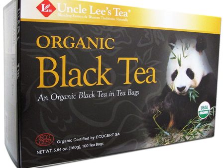 UNCLE LEE S TEA - Organic Black Tea - 100 Tea Bags  (160g 5.64 oz) on Sale