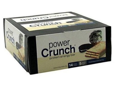 POWER CRUNCH - Protein Energy Bar Cookies & Cream - 12 x 1.4 oz. Cookies Online Sale