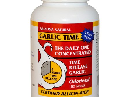 ARIZONA NATURAL - Garlic Time TR Odorless Garlic - 180 Tablets Discount