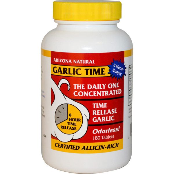 ARIZONA NATURAL - Garlic Time TR Odorless Garlic - 180 Tablets Discount