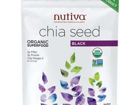 NUTIVA - Organic Chia Seed Black - 12 oz. (355 g) Supply