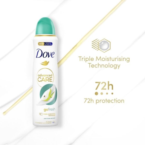 Dove Advanced Care Go Fresh Pear & Aloe Vera Anti-Perspirant Deodorant Multipack 6 x 200ml For Discount