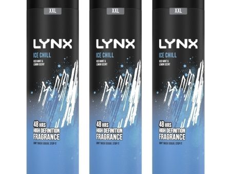 Lynx XXL 48h Ice Chill Deodorant Bodyspray Trio 3 x 250ml Online Hot Sale