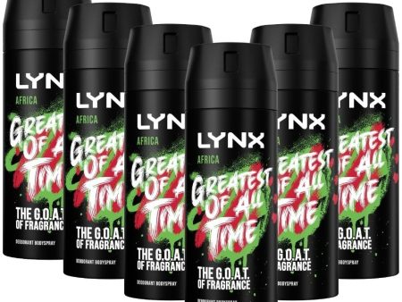 Lynx Africa Deodorant Body Spray Multipack 6 x 150ml on Sale