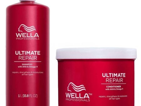 Wella Professionals Ultimate Repair Shampoo 1000ml & Conditioner 500ml Twin Online now