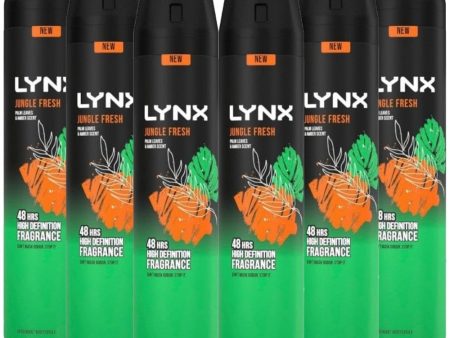 Lynx XXL 48h Jungle Fresh Deodorant Body Spray Multipack 6 x 250ml Fashion