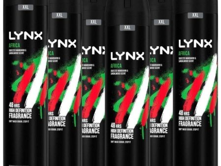 Lynx XXL Africa Deodorant Body Spray Multipack 6 x 250ml Online now