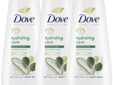 Dove Advanced Care Hydrating Care Body Wash Trio 3 x 400ml Cheap