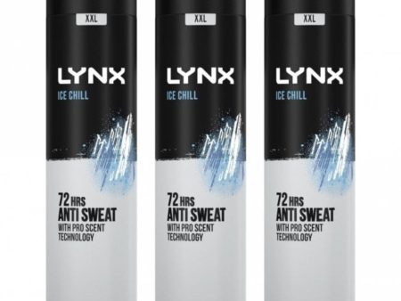 Lynx XXL 72h Ice Chill Anti-Perspirant Deodorant Trio 3 x 250ml Supply