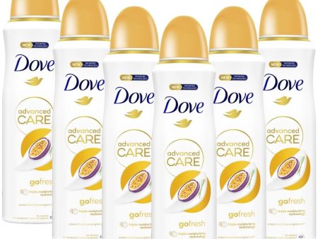 Dove Advanced Care Go Fresh Passion Fruit & Lemongrass Anti-Perspirant Deodorant Multipack 6 x 200ml on Sale