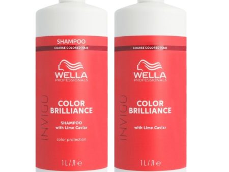 Wella Professionals Invigo Colour Brilliance Vibrant Colour Shampoo & Conditioner Coarse Hair Twin 2 x 1000ml on Sale