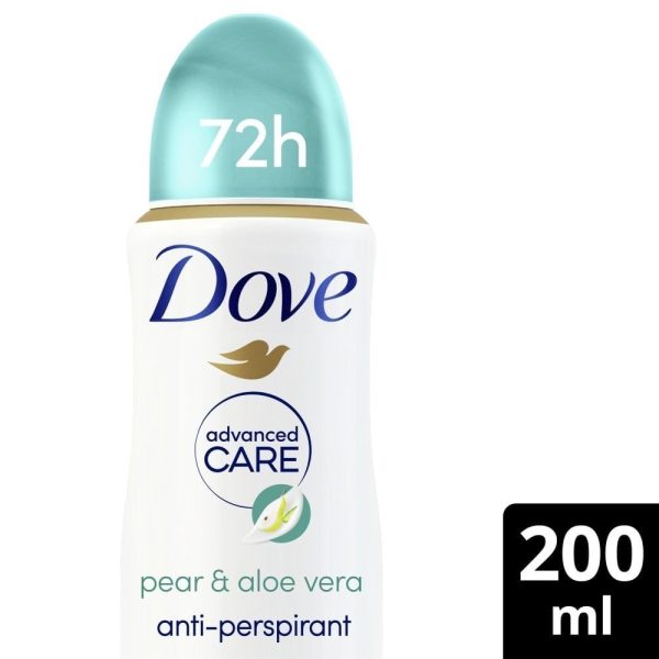 Dove Advanced Care Go Fresh Pear & Aloe Vera Anti-Perspirant Deodorant Multipack 6 x 200ml For Discount