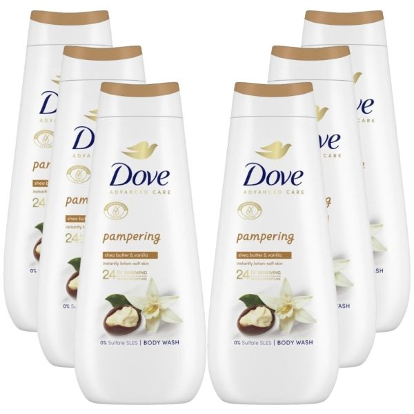 Dove Advanced Care Pampering Body Wash Multipack 6 x 400ml on Sale