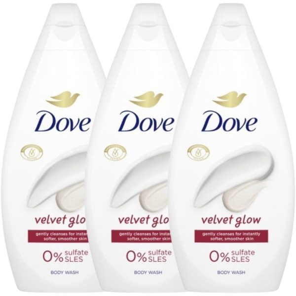 Dove Velvet Glow Body Wash Trio 3 x 450ml Online