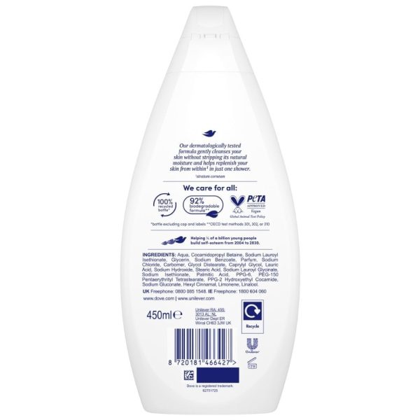 Dove Hydrate Body Wash Trio 3 x 450ml Supply