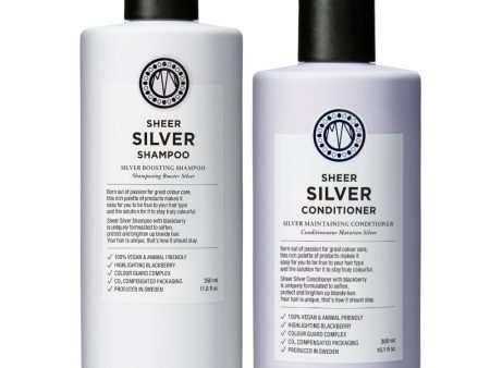 Maria Nila Sheer Silver Boosting Shampoo 350ml & Conditioner 300ml Twin Cheap