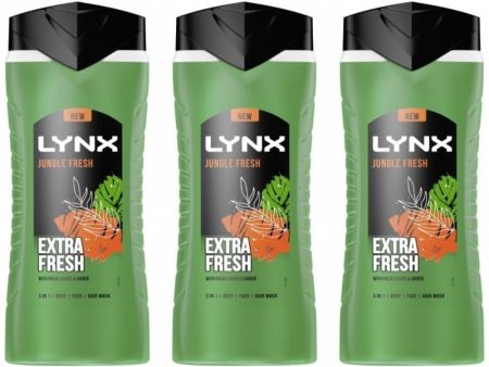 Lynx XXL 3 In 1 Jungle Fresh Shower Gel Trio 3 x 500ml Online Hot Sale