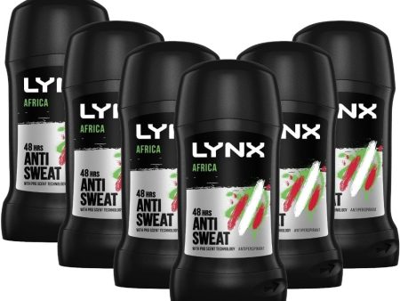 Lynx 48h Africa Anti-Perspirant Stick Multipack 6 x 50ml Sale