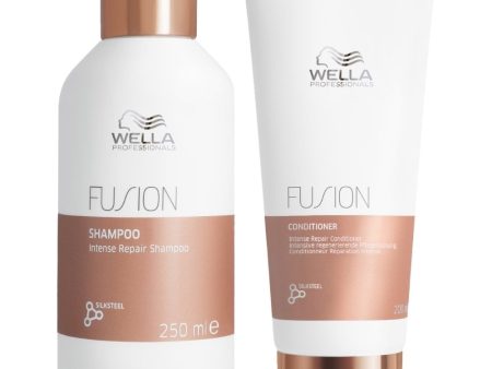 Wella Professionals Fusion Intense Repair Shampoo 250ml & Conditioner 200ml Twin Online Hot Sale