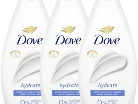 Dove Hydrate Body Wash Trio 3 x 450ml Supply