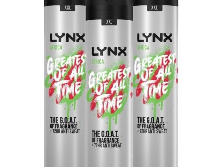 Lynx Africa Anti-Perspirant Deodorant Trio 3 x 250ml on Sale