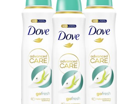 Dove Advanced Care Go Fresh Pear & Aloe Vera Anti-Perspirant Deodorant Trio 3 x 200ml Discount