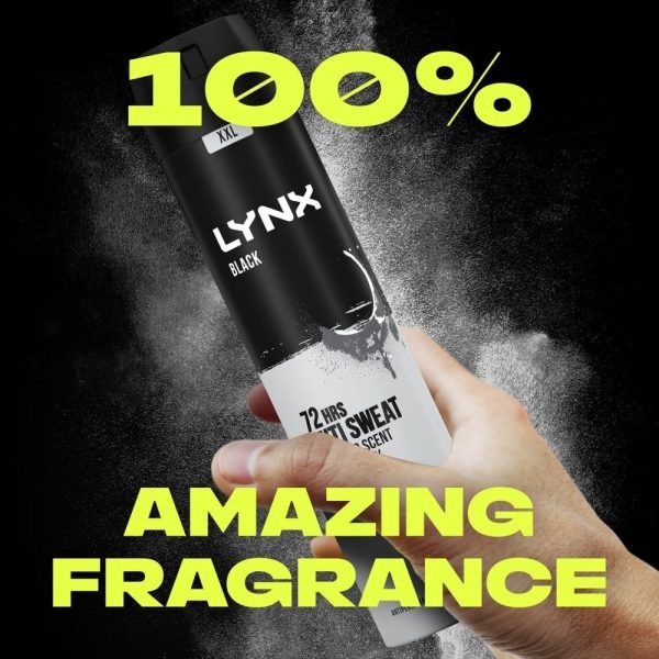 Lynx 72h Black Frozen Pear & Cedarwood Anti-Perspirant Deodorant Trio 3 x 250ml Online now