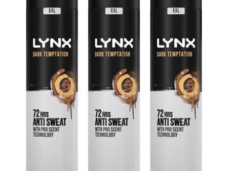 Lynx XXL 72h Dark Temptation Anti-Perspirant Deodorant Trio 3 x 250ml Cheap