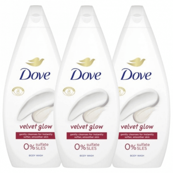 Dove Velvet Glow Body Wash Trio 3 x 720ml Discount