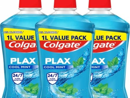 Colgate Plax Mouthwash Cool Mint Trio 3 x 1000ml Fashion