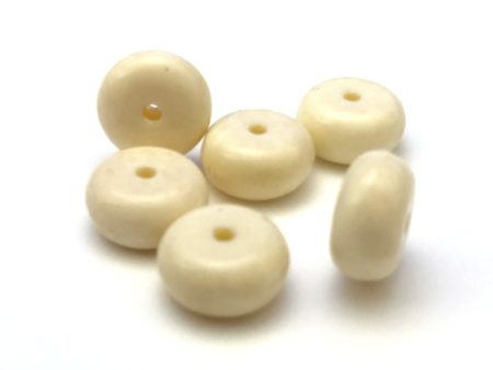 8X14MM  Antique Ivory Rondell (72 pieces) Supply