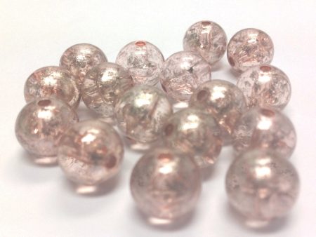 10MM Pink  Silver Lace  Bead (72 pieces) on Sale