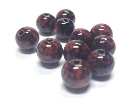 4MM Rust Black Dappled Beads (144 pieces) Online now