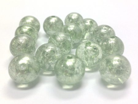 10MM Green  Silver Lace  Bead (72 pieces) Online Hot Sale