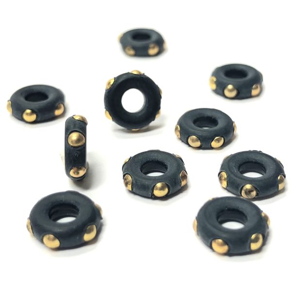 8MM Black Gold  Studded  Ring (12 pieces) For Sale