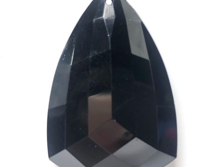 50X32MM Faceted Black Acrylic Drop (6 pieces) on Sale