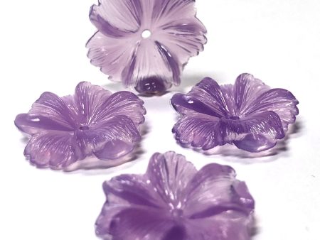 18MM Lilac Opal Flower Acrylic Bead (72 pieces) Sale