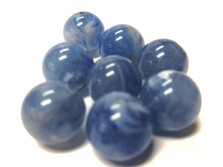 8MM Blue  Agate  Acrylic Beads (200 pieces) Discount