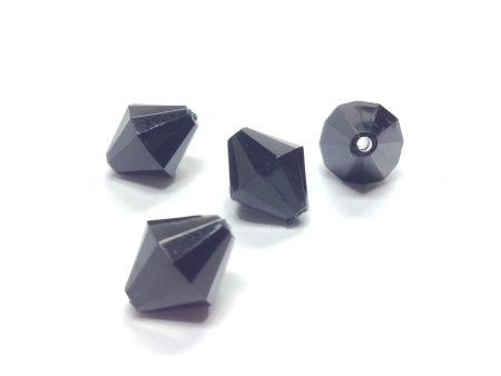 10MM Black Faceted Pyramid Bead (100 pieces) For Discount