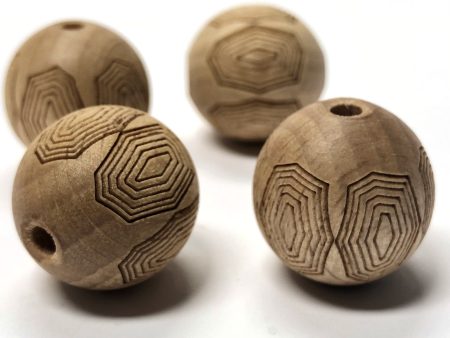 18MM  Legno Shell  Wood Bead (12 pieces) Discount