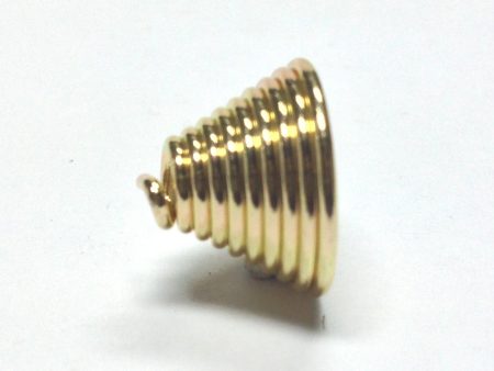 10X14MM Goldtone Coil Cap (36 pieces) For Discount