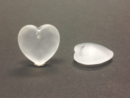 18MM Crystal Mat Faceted Heart Drop (24 pieces) on Sale