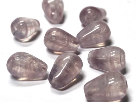 6X9MM Lt.Amy Quartz Glass Pear Bead (144 pieces) Hot on Sale