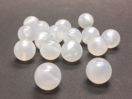 10MM White Opal Silk Beads (200 pieces) For Cheap