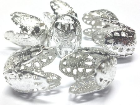 17X15MM Silvertone Filigree Cap (36 pieces) Hot on Sale