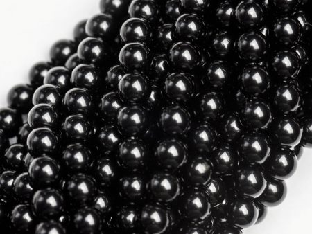 10MM Acrylic Black Beads 30  (6 strands) Online now