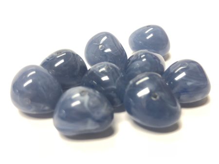 10X12MM Blue  Agate  Nugget Acrylic Bead (72 pieces) Sale