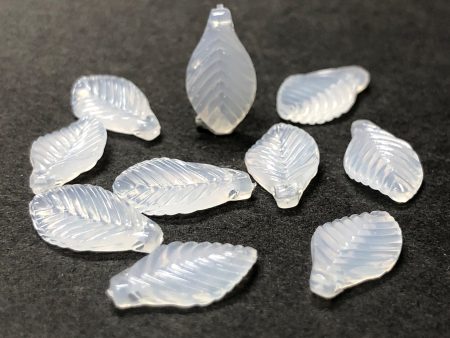 13MM White Opal Acrylic Leaf Drop (144 pieces) Online